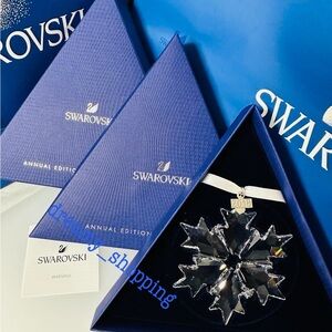 NIB SWAROVSKI 2018 A.E. LARGE CRYSTAL CLEAR CHRISTMAS SNOWFLAKE ORNAMENT 5301575